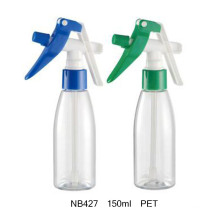 Botella de plástico de 100 ml con pulverizador de gatillo para limpieza (NB422)